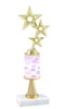 Snowflake  theme  trophy with choice of trophy height and figure - Winter 007