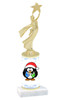 Penguin theme  trophy with choice of trophy height and figure - winter 011