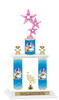 Winter theme  2-Column trophy.  Numerous trophy heights and figures available  (004