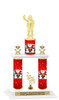 Winter theme  2-Column trophy.  Numerous trophy heights and figures available  (0012