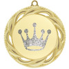 Glitter Crown Medal.  	2 3/4" diameter medal with choice of glitter color.  Includes free engraving and free neck ribbon   (9358g