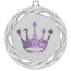 Glitter Crown Medal.  	2 3/4" diameter medal with choice of glitter color.  Includes free engraving and free neck ribbon   (938s