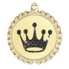 Glitter Crown Medal.  	2 3/4" diameter medal with choice of glitter color.  Includes free engraving and free neck ribbon   (m70