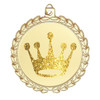 Glitter Crown Medal.  	2 3/4" diameter medal with choice of glitter color.  Includes free engraving and free neck ribbon   (m70