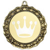  Glitter Crown Medal.  	2 3/4" diameter medal with choice of glitter color.  Includes free engraving and free neck ribbon   (md40g