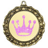  Glitter Crown Medal.  	2 3/4" diameter medal with choice of glitter color.  Includes free engraving and free neck ribbon   (md40g