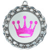 Glitter Crown Medal.  	2 3/4" diameter medal with choice of glitter color.  Includes free engraving and free neck ribbon   (md40s