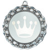 Glitter Crown Medal.  	2 3/4" diameter medal with choice of glitter color.  Includes free engraving and free neck ribbon   (md40s