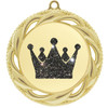 Glitter Crown Medal.  	2 3/4" diameter medal with choice of glitter color.  Includes free engraving and free neck ribbon.     2-938g