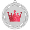 Glitter Crown Medal.  	2 3/4" diameter medal with choice of glitter color.  Includes free engraving and free neck ribbon.     2-938s