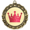 Glitter Crown Medal.  	2 3/4" diameter medal with choice of glitter color.  Includes free engraving and free neck ribbon.     2-md40g
