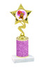 Valentine theme  Glitter Column trophy with choice of glitter color, trophy height and base.  Bear001