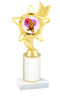  Valentine theme  Glitter Column trophy with choice of glitter color, trophy height and base.  Bear004