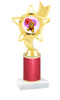  Valentine theme  Glitter Column trophy with choice of glitter color, trophy height and base.  Bear004