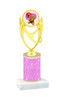 Valentine theme  Glitter Column trophy with choice of glitter color, trophy height and base.  Bear005