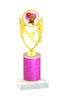 Valentine theme  Glitter Column trophy with choice of glitter color, trophy height and base.  Bear005