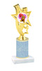 Valentine theme  Glitter Column trophy with choice of glitter color, trophy height and base.  Bear008