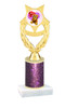 Valentine theme  Glitter Column trophy with choice of glitter color, trophy height and base.  Bear009