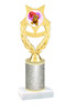 Valentine theme  Glitter Column trophy with choice of glitter color, trophy height and base.  Bear009