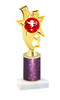 Valentine theme  Glitter Column trophy with choice of glitter color, trophy height and base.  cupid008
