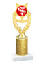 Valentine theme  Glitter Column trophy with choice of glitter color, trophy height and base.  love009