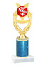 Valentine theme  Glitter Column trophy with choice of glitter color, trophy height and base.  love009