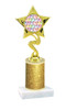 Valentine theme  Glitter Column trophy with choice of glitter color, trophy height and base.  Multi Hearts 001