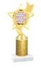 Valentine theme  Glitter Column trophy with choice of glitter color, trophy height and base.  Multi Hearts 004