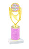  Valentine theme  Glitter Column trophy with choice of glitter color, trophy height and base.  Multi Hearts 005