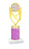  Valentine theme  Glitter Column trophy with choice of glitter color, trophy height and base.  Multi Hearts 005