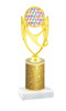  Valentine theme  Glitter Column trophy with choice of glitter color, trophy height and base.  Multi Hearts 005
