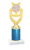  Valentine theme  Glitter Column trophy with choice of glitter color, trophy height and base.  Multi Hearts 009