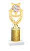  Valentine theme  Glitter Column trophy with choice of glitter color, trophy height and base.  Multi Hearts 009