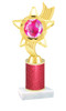 Valentine theme  Glitter Column trophy with choice of glitter color, trophy height and base. Pink Hearts 004