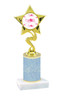 Valentine theme  Glitter Column trophy with choice of glitter color, trophy height and base. Pink and red Hearts 001