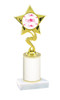 Valentine theme  Glitter Column trophy with choice of glitter color, trophy height and base. Pink and red Hearts 001