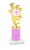  Valentine theme  Glitter Column trophy with choice of glitter color, trophy height and base. Pink and red Hearts 008