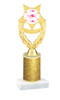 Valentine theme  Glitter Column trophy with choice of glitter color, trophy height and base. Pink and red Hearts 009