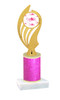  Valentine theme  Glitter Column trophy with choice of glitter color, trophy height and base. Pink and red Hearts 010