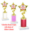  Valentine theme  Glitter Column trophy with choice of glitter color, trophy height and base. Happy Valentine's Day 001