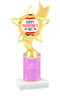 Valentine theme  Glitter Column trophy with choice of glitter color, trophy height and base. Happy Valentine's Day 004