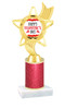 Valentine theme  Glitter Column trophy with choice of glitter color, trophy height and base. Happy Valentine's Day 004