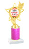 Valentine theme  Glitter Column trophy with choice of glitter color, trophy height and base. Happy Valentine's Day 004