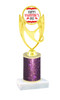 Valentine theme  Glitter Column trophy with choice of glitter color, trophy height and base. Happy Valentine's Day 005