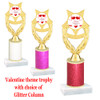 Valentine theme  Glitter Column trophy with choice of glitter color, trophy height and base. Happy Valentine's Day 2 - 009