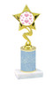  Valentine theme  Glitter Column trophy with choice of glitter color, trophy height and base. Multi Hearts - 001