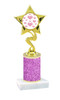  Valentine theme  Glitter Column trophy with choice of glitter color, trophy height and base. Multi Hearts - 001