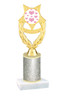 Valentine theme  Glitter Column trophy with choice of glitter color, trophy height and base. Multi Hearts - 009