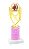 Valentine theme  Glitter Column trophy with choice of glitter color, trophy height and base.  Heart & Roses 005