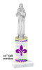 Mardi Gras Theme trophy.  Numerous trophy heights and figures available.  (001